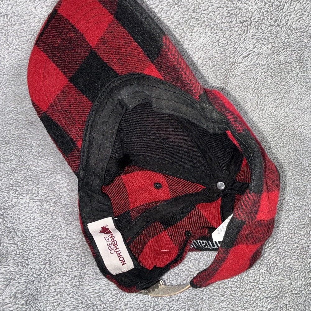 Great Northern‎ Buffalo Check Plaid Strap Back Hat Adjustable Cap - Picture 6 of 7